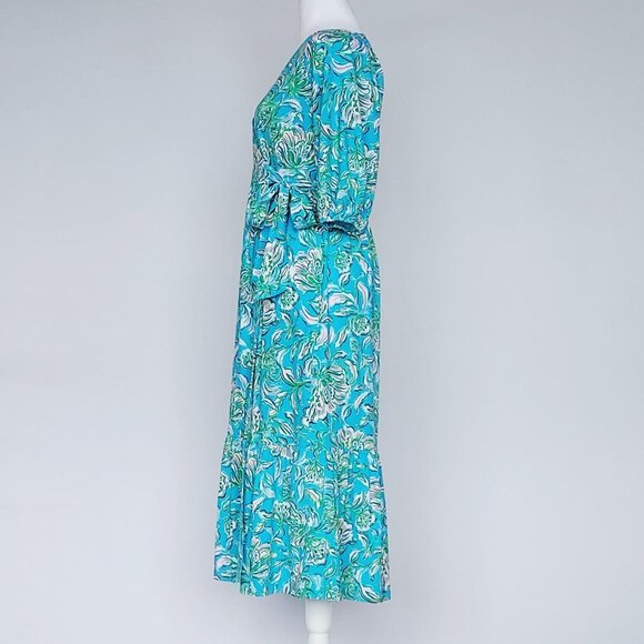 Lilly Pulitzer Women's Brantley V-Neck Midi Wrap Dress Size Small - Picture 3 of 16